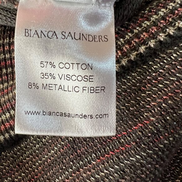 Bianca Saunders Glitz Metallic Striped Knit Pull On Pants Size Medium NWOT - Picture 11 of 13